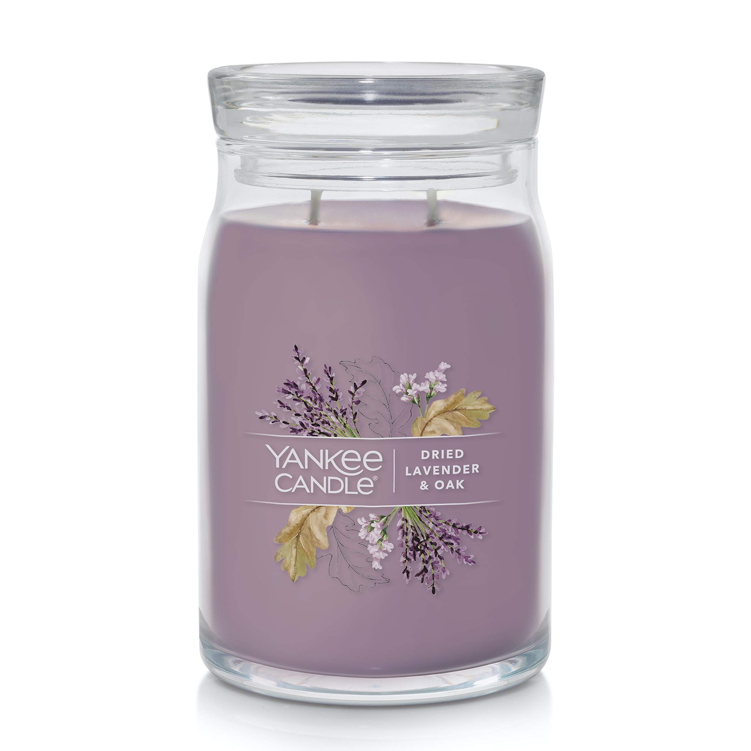 Yankee Candle Duftkerze im Glas, getrockneter Lavendel und Eiche.