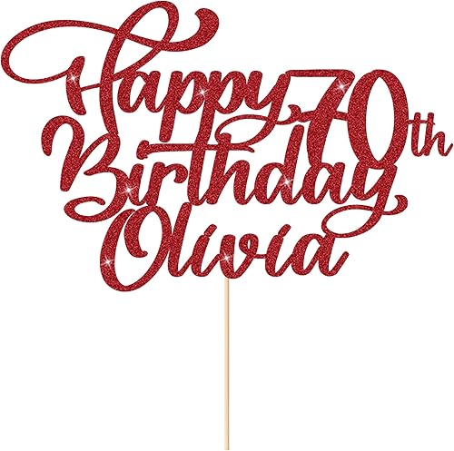 Miniatura 6 de Decoración personalizada para pastel de cumpleaños, decoración de pastel de cumpleaños, cualquier nombre, edad 1, 10, 16, 18, 20, 21, 30, 40, 50,