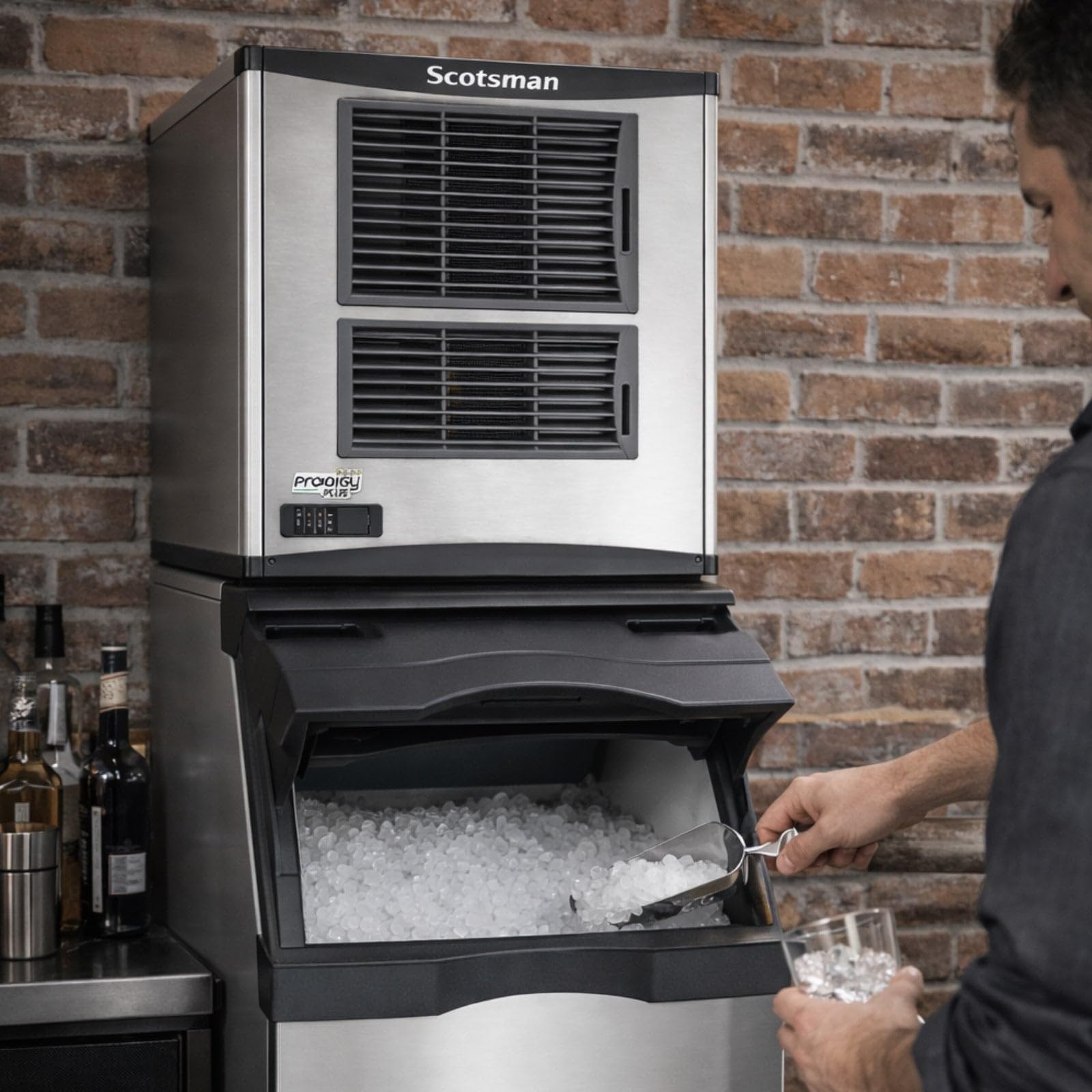 Scotsman Prodigy Plus H2 Nugget 22" Ice Maker - 862 Lb/Day, 370 Lb Storage Bin on Fridge.com - View 5