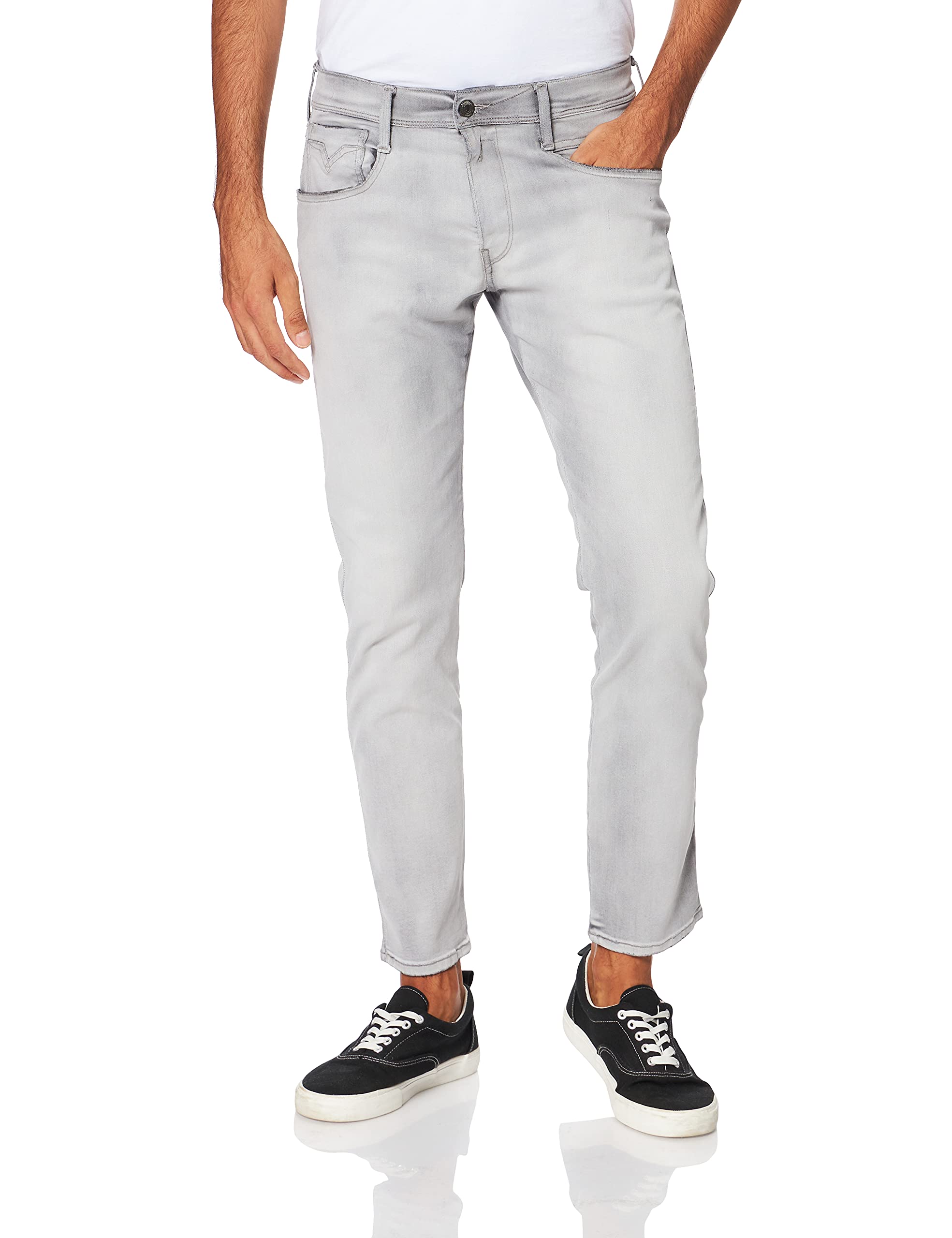 Jeans REPLAY Anbass X-Lite Plus Uomo: Slim Fit Elasticizzato, Tessuto Denim Ultraleggero - 4