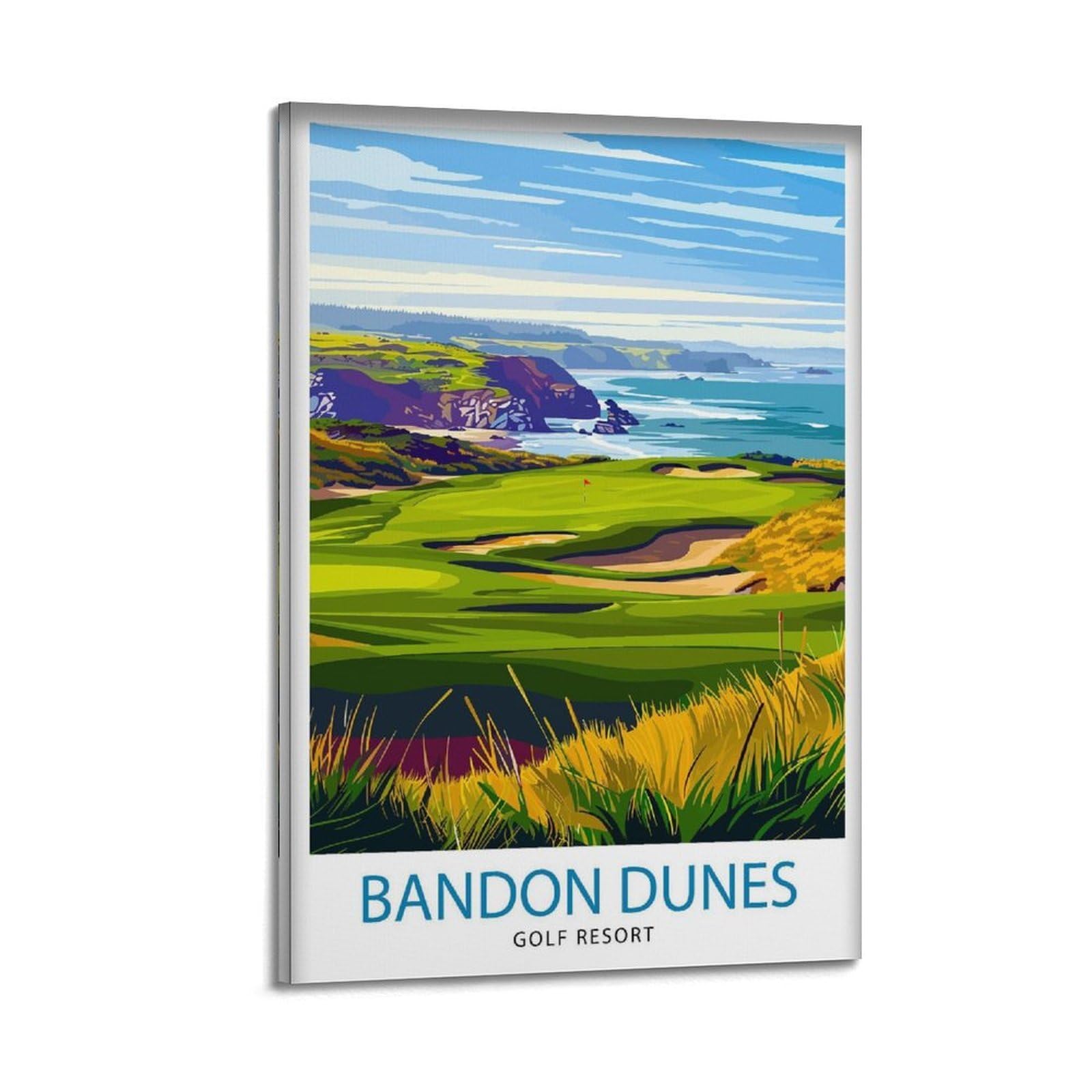 xiaoxiaoshen Bandon Dunes Golf Resort Oregon Travel Canvas Poster Wall Art Prints Room Aesthetic Murals Bedroom And Living Decorations 08x12inch(20x30cm)