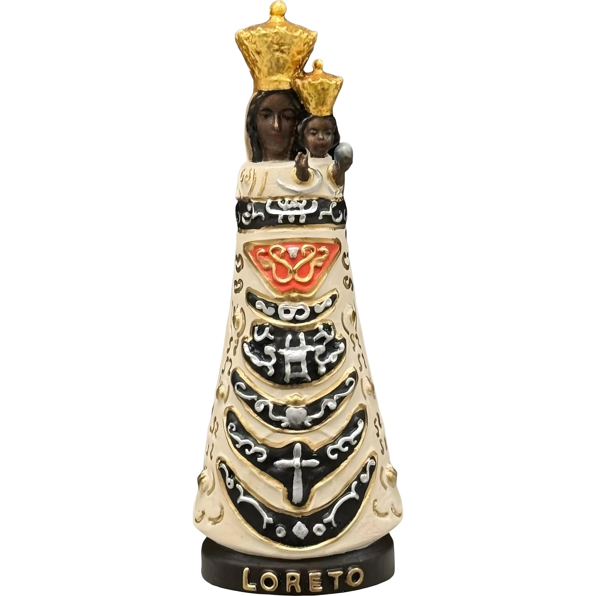 Dolfi | Madonna of Loreto in Wood 20 cm | Natural Wood in Val Gardena | Nativity Figure