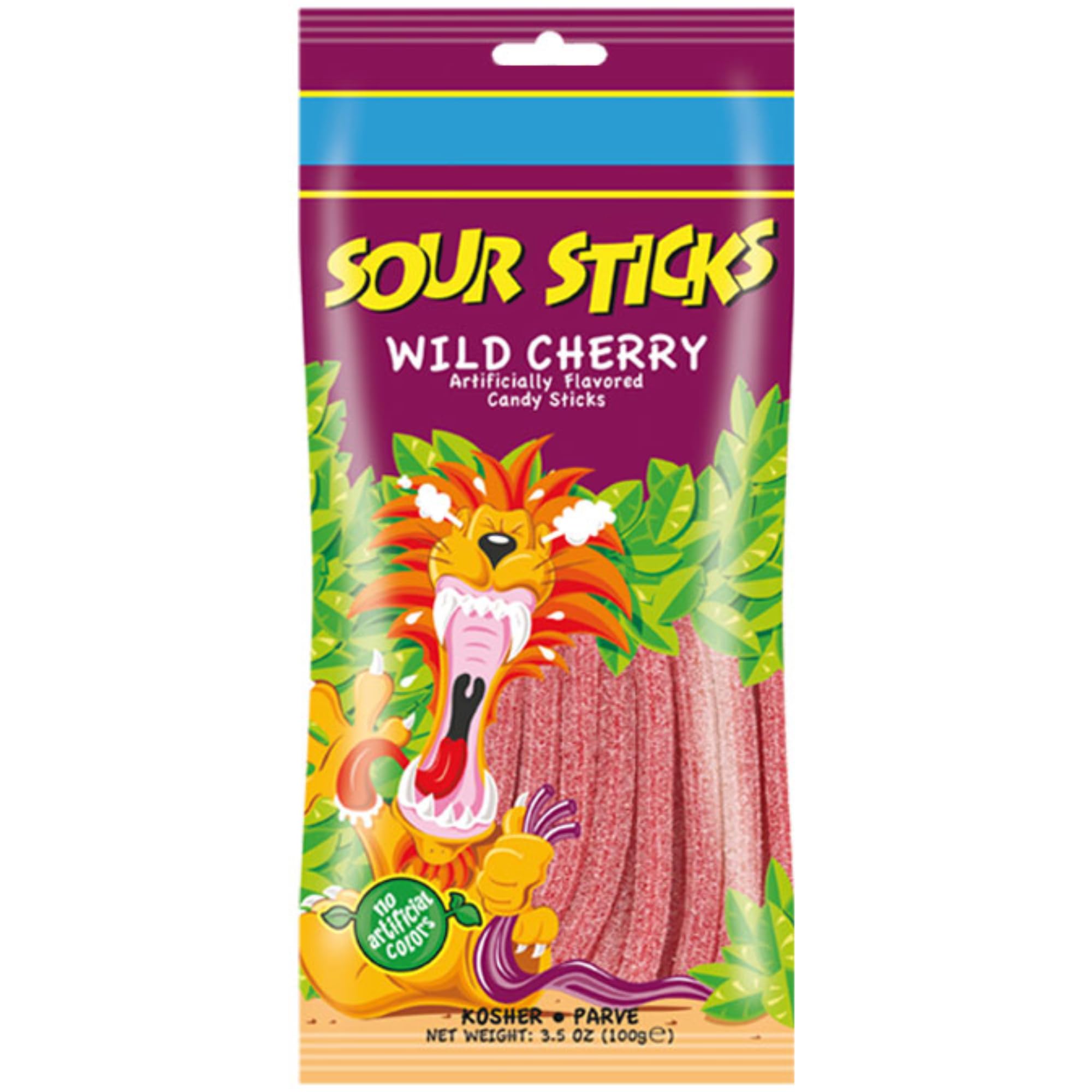 Snacktery Wild Cherry Sour Straws - Flavored Sour Gummies - Non GMO, Vegan & Kosher Sour Cherry Candy Straws - 3.5 Ounce Pack