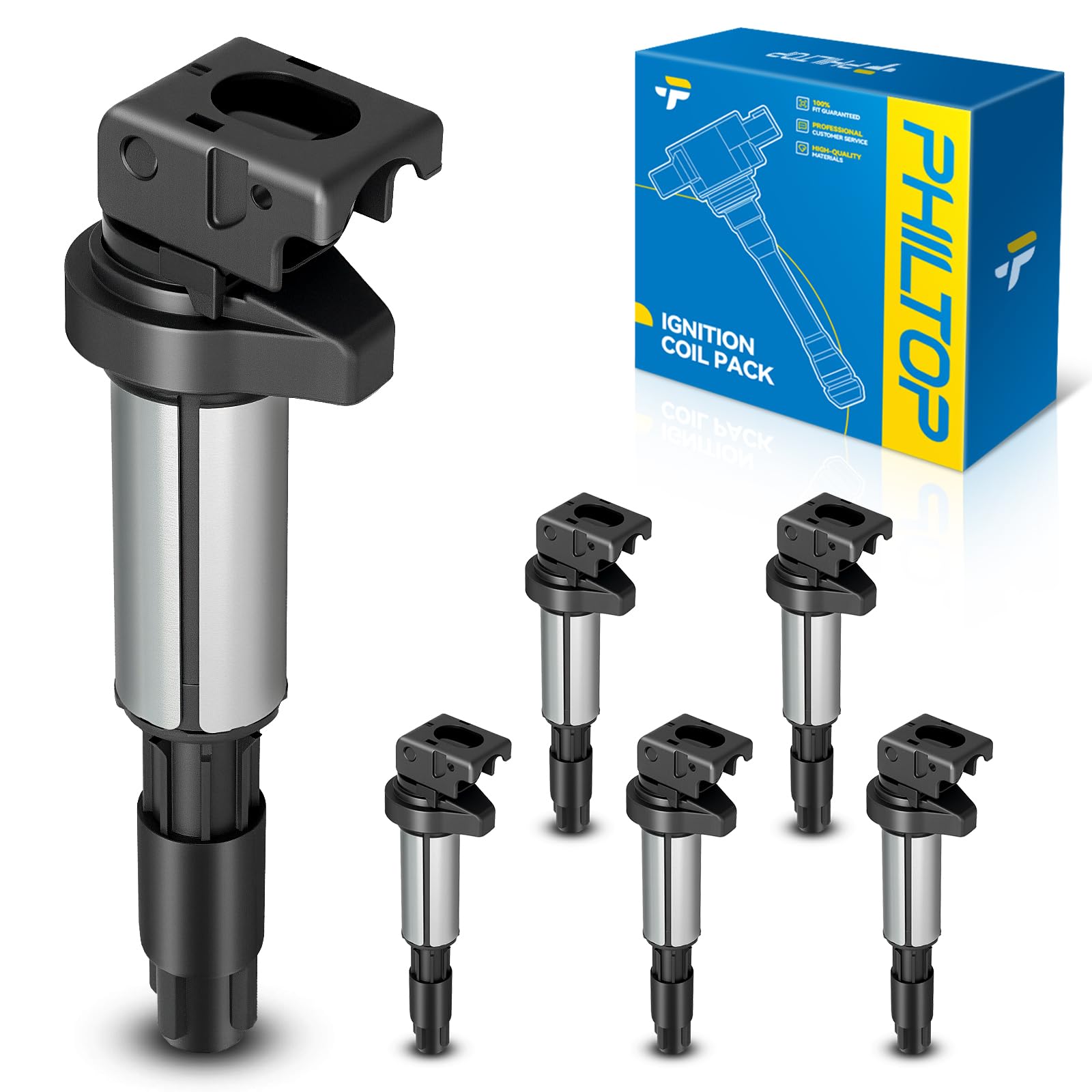 PHILTOP UF522 Ignition Coil Pack Fit for 2003 2006 BMW Z4, X5, X3, 325i