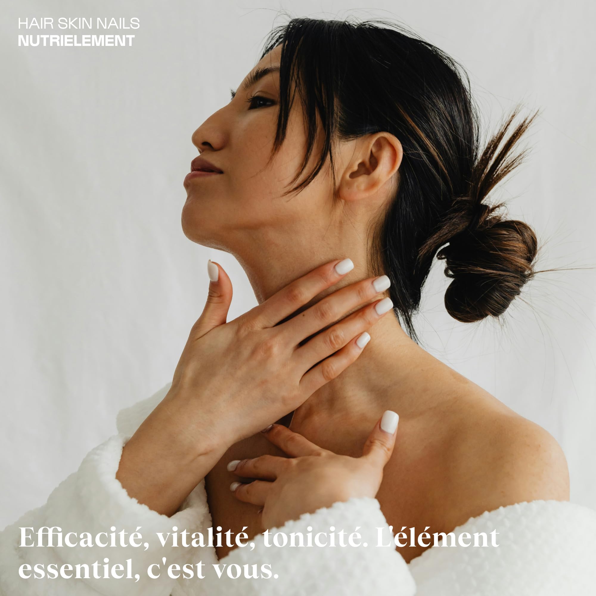 Nutrielement - Hair Skin Nails - 90 gélules - MSM, Kératine, Zinc, Vitamine C, Sélénium, Biotine - Complément alimentaire Pousse Cheveux, Peau, Ongles