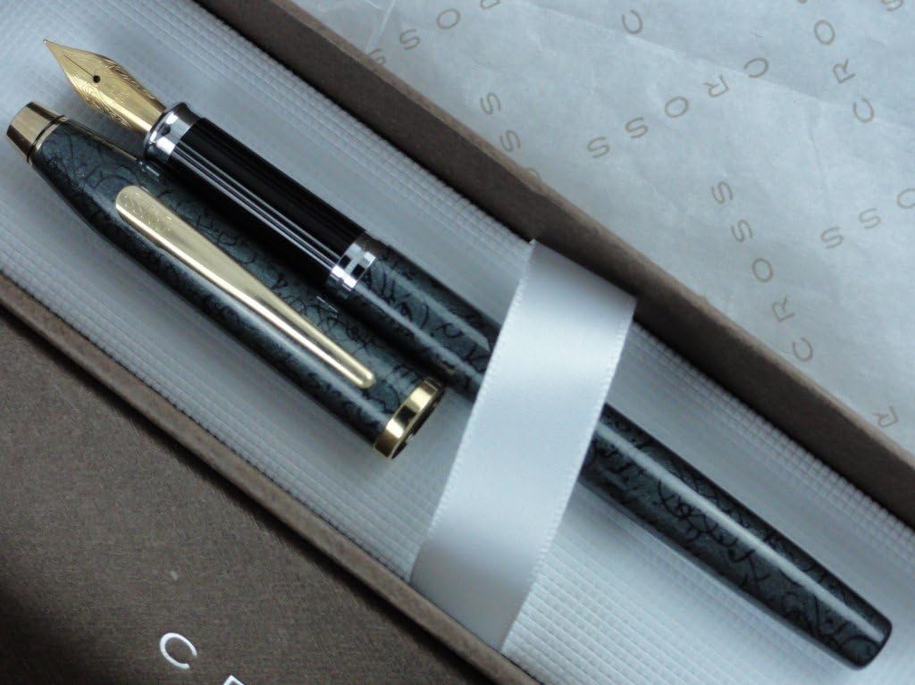 Cross Made in The USA Century II MIca Gray and 23k Gold Fountain Pen