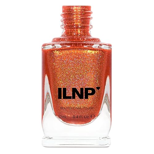 ILNP Atomic Sherbet - Esmalte de uñas holográfico color anaranjado