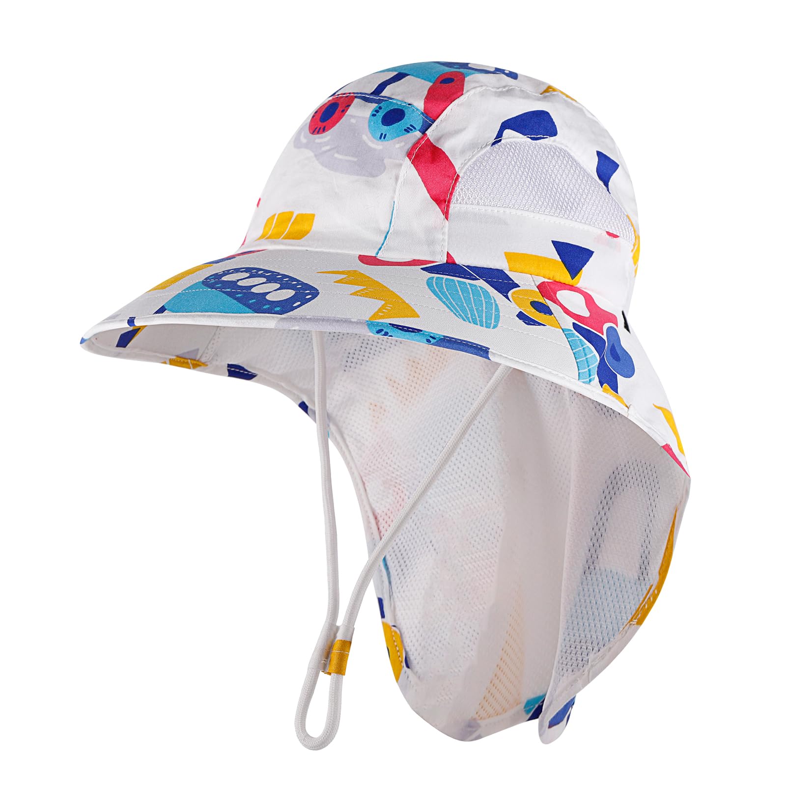 MK MATT KEELY Sombrero de Playa con ala Ancha para Bebés Niños Niñas 2-8 Años Gorro de Verano Seco RáPido UPF 50+ Protección del Cuello