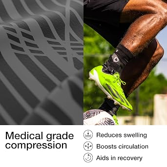 BETTERGUARDS 3.0 Ankle Brace, Ultra-Light Compression Support for Sprains & Injury Recovery, Double Sleeve Wrap for Men & Women, Ideal for Basketball, Soccer & All Sports - Black (S, Right)