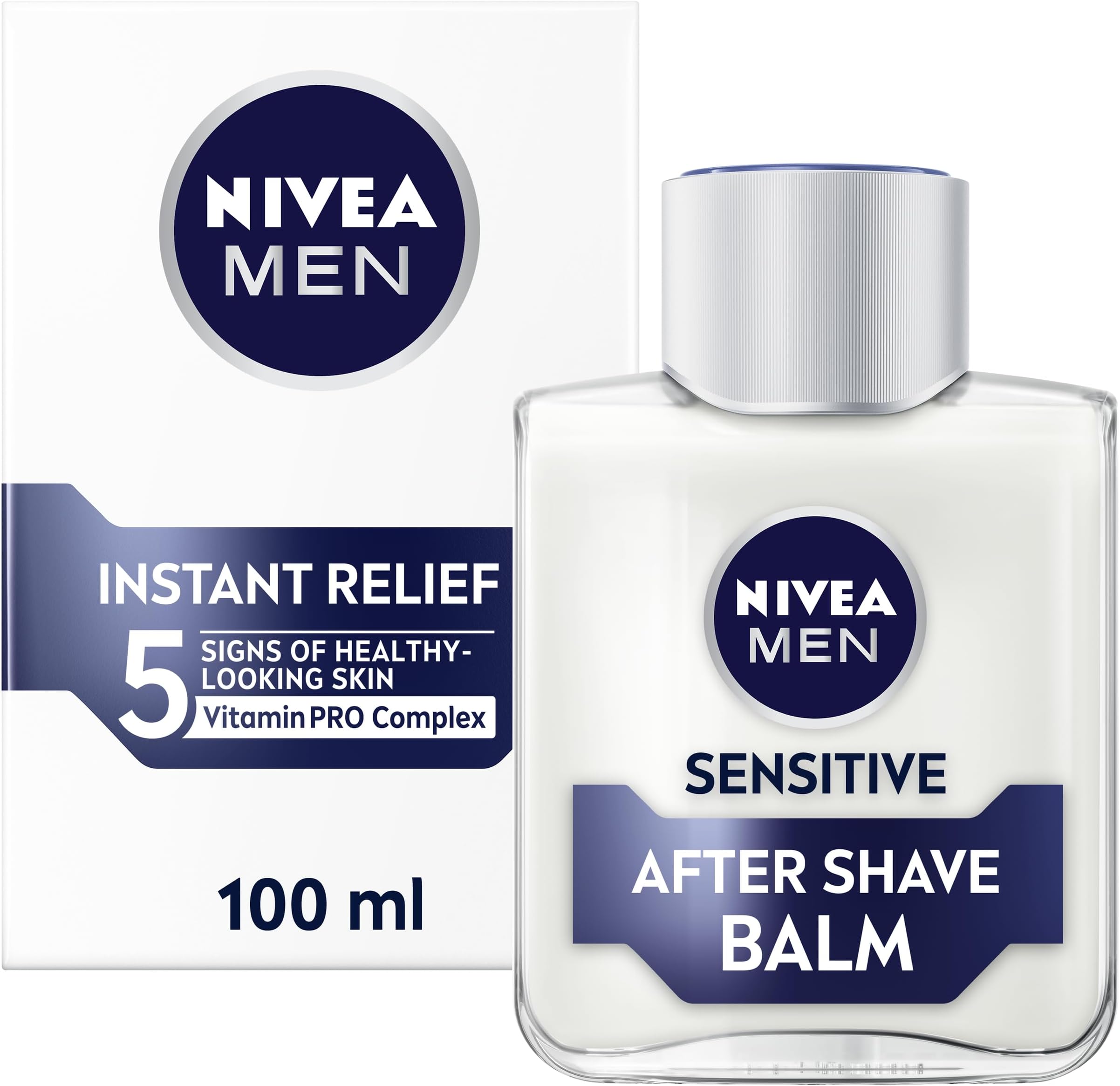 MEN Sensitive After Shave Balm, With Chamomile & Hamamelis, Alcohol-Free Soothing Care for Irritated Skin, 100ml