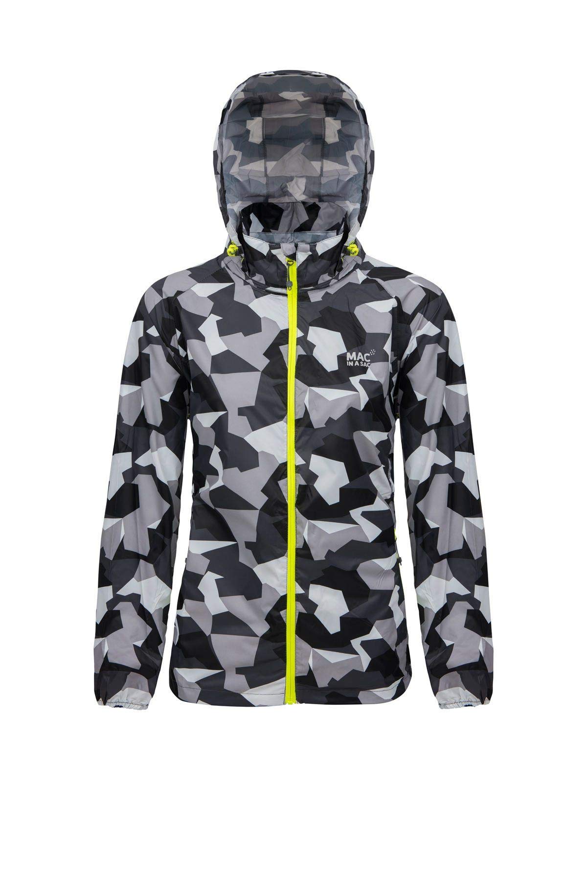 Mac in a Sac Edition Unisex Waterproof Packable Jacket (White Camo,XXL)