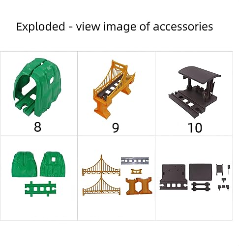 Miniatura 7 de Juego de tren eléctrico para niños de 4 a 8 años, juego de tren a pilas con pistas, regalos para niños de 3, 4, 5, 6, 7, 8 años o más, regalo de