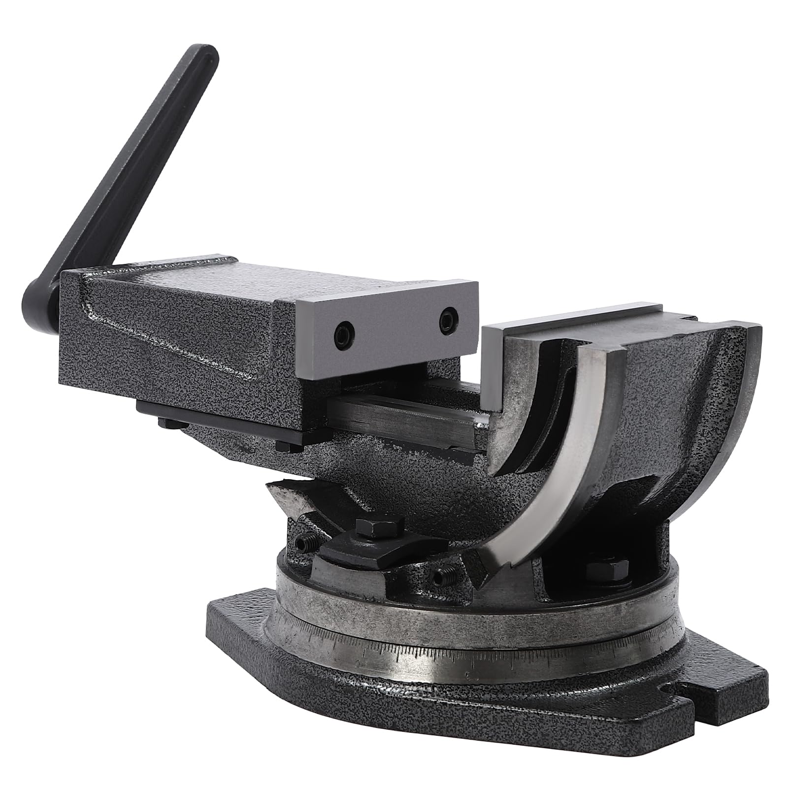Morsa Girevole da Tavolo Inclinabile 100 mm, Morsa di Precisione da Banco Base Girevole da 360°, Professionale Fresatrice Angolo di Inclinabile, Max. Forza di serraggio19 KN, 0-90°