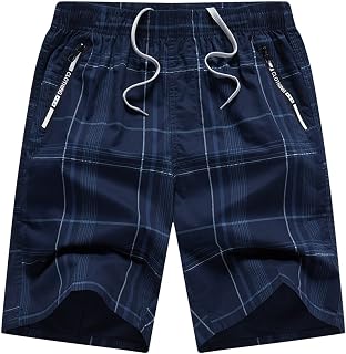 NOAGENJT Male Spring Summer Shorts Striped Pocket Tether Cropped Pants Athletic Functional Cargo Pants Active Shorts for Men Mens Cargo Shorts with Zip Pockets Work Shorts Men 32 Waist