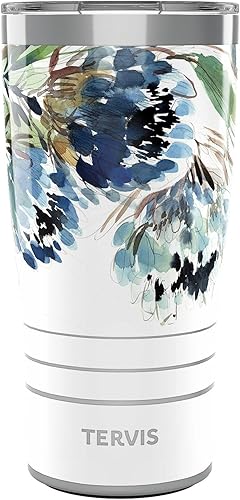 Tervis Traveler - Vaso térmico de triple pared Kelly Ventura Protea mantiene las bebidas frías y calientes, 20 onzas, acero inoxidable