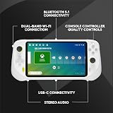 Logitech G Cloud Gaming Handheld, Portable Gaming Console with Long Battery Life, 1080P 7-Inch Touchscreen, Lightweight Design, Xbox Cloud Gaming, NVIDIA GeForce NOW, Google Play - White - 7