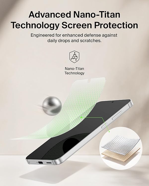 Belkin Titan EcoGuard Privacy Filter Screen Protector for Samsung Galaxy S26, Scratch Resistant Impact Protection, Anti-Fingerprint, Ultra-Thin w/Easy Align Tray for Bubble Free Application by Belkin - Used condition - Image 5