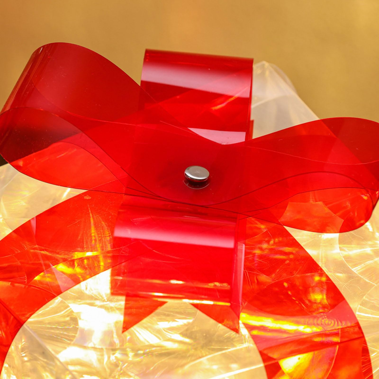 Weihnachtsdekoration, 3er-Pack LED-beleuchtete Geschenkboxen mit Schleife, mehrfarbig, verschiedene Größen(Green)