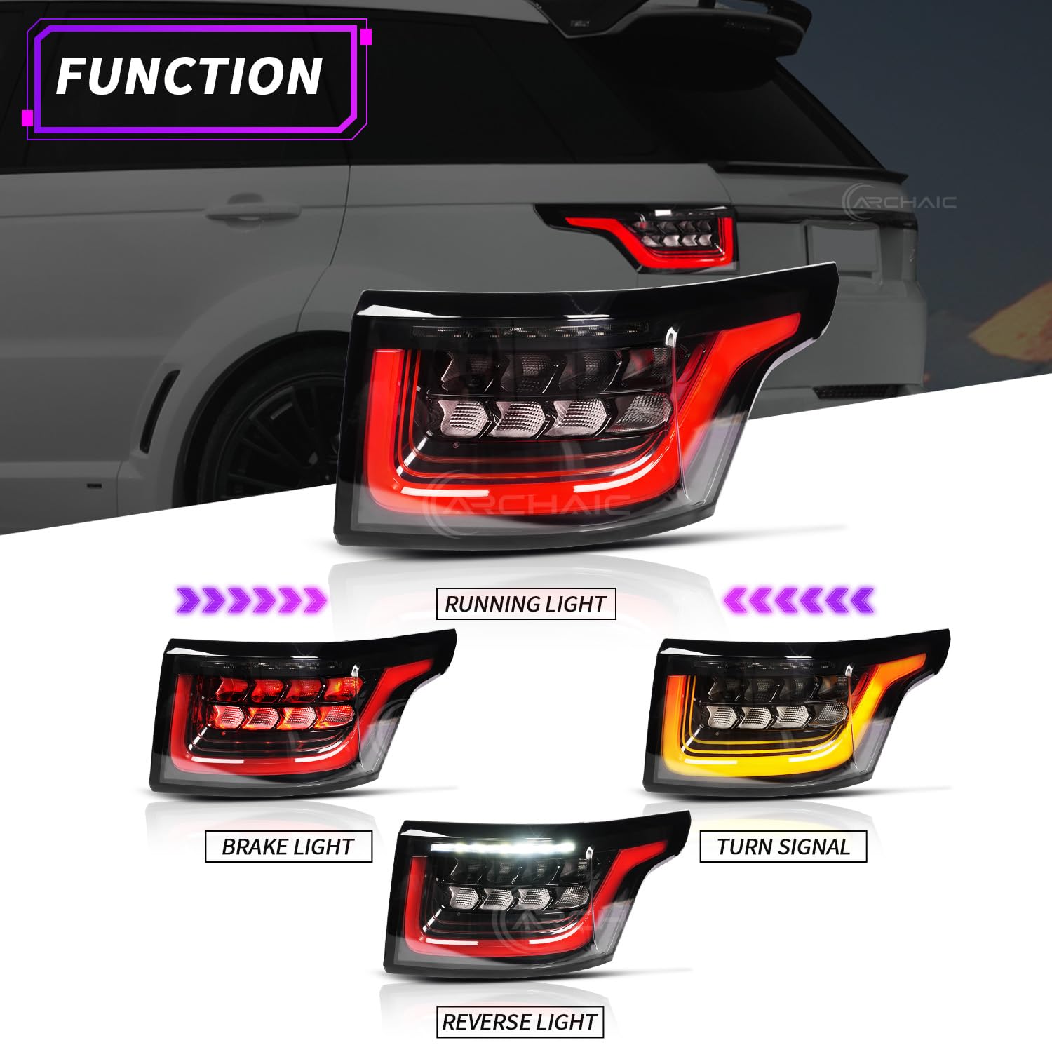 Archaic Fari Posteriori Per Range Rover Sport L494 MK2/SVR/HST