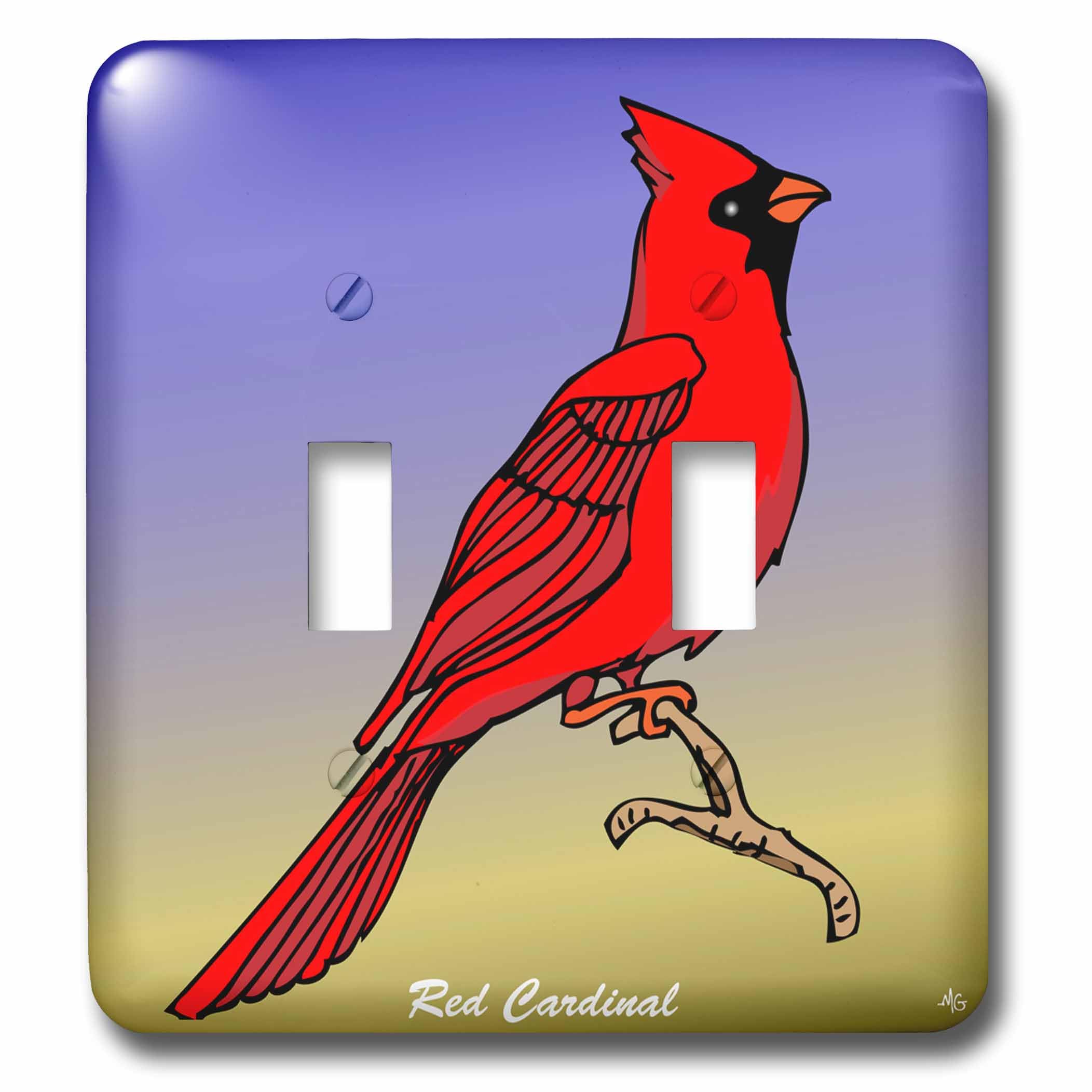 Interrupteur à baïonnette 3dRose cardinal rouge décoration murale