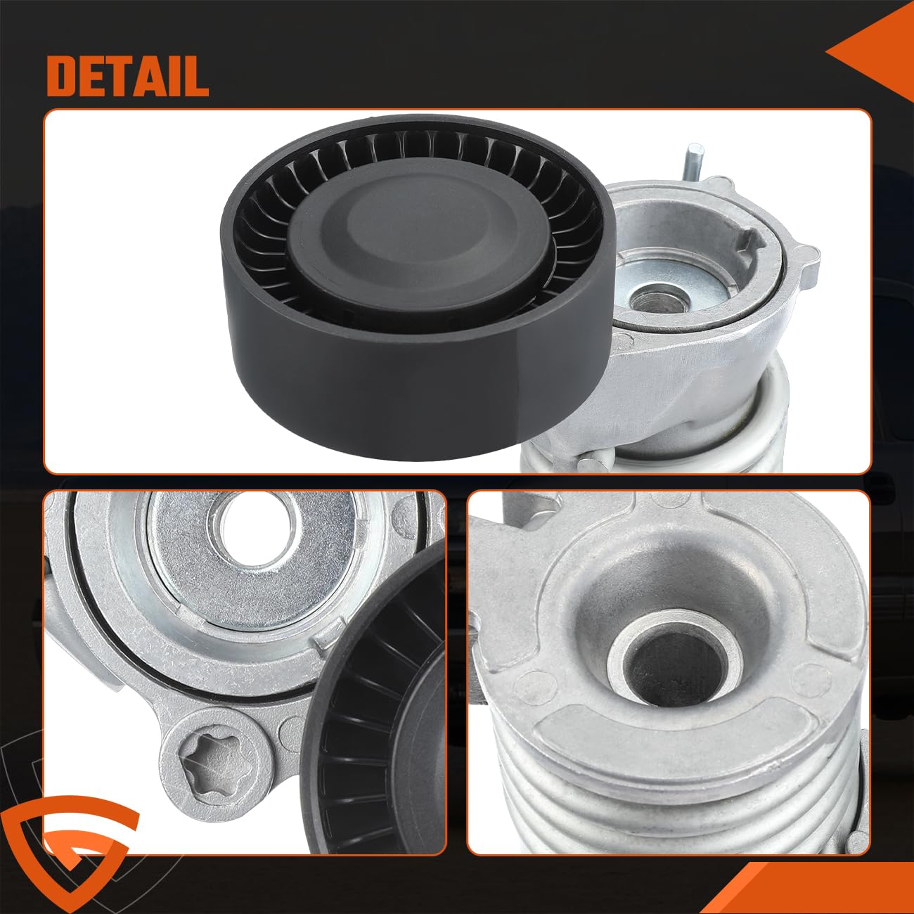 Spannrolle Riemenspanner Kompatibel mit Seat Cordoba, Ibiza III IV, Toledo IV; für Skoda Fabia I II, Roomster; für VW Fox Schrägheck, Polo 2001-2020 03D903305F