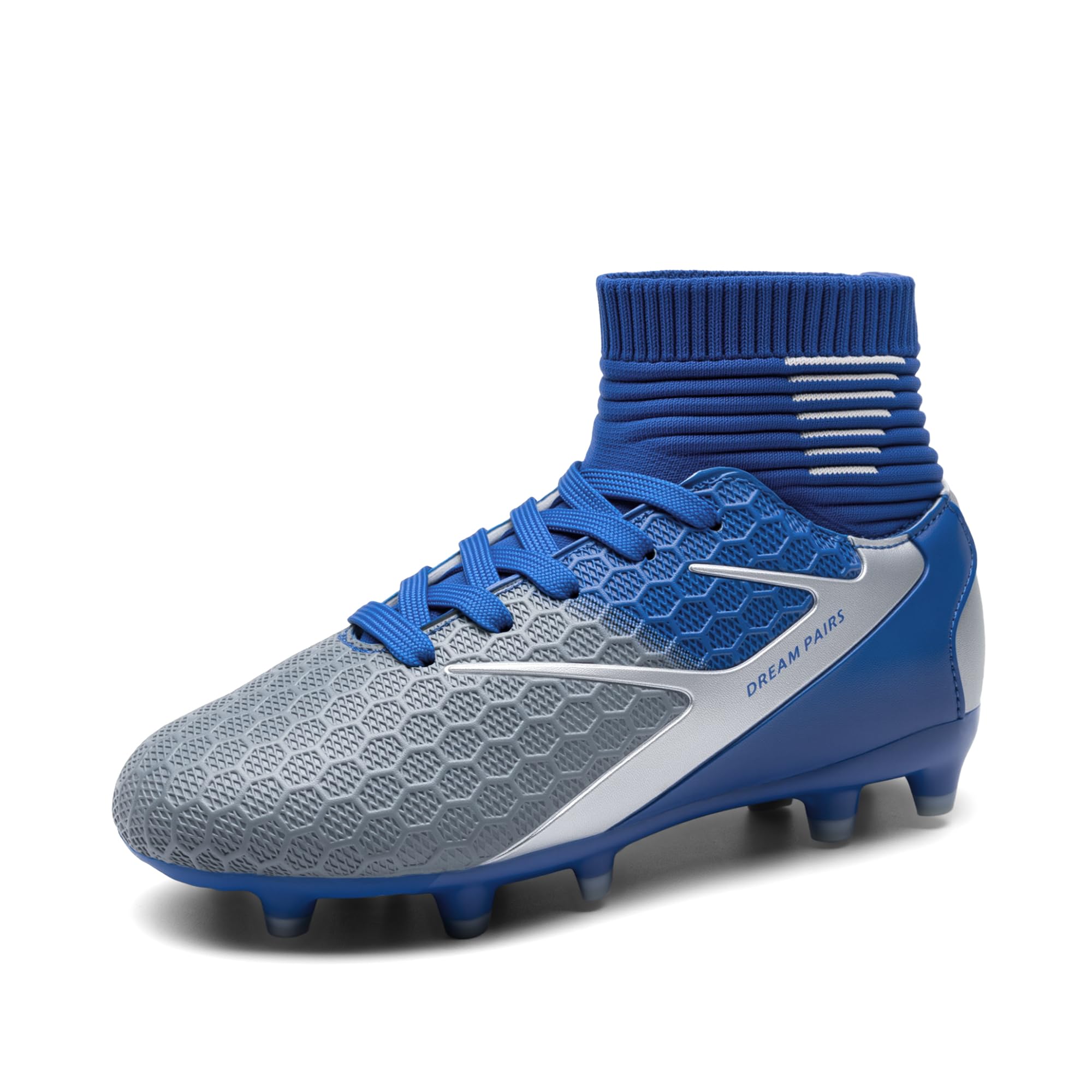 DREAM PAIRS Boys Girls Soccer Cleats Youth Firm Groud Outdoor Sport Athletic High Top Football Shoes for Little/Big Kid