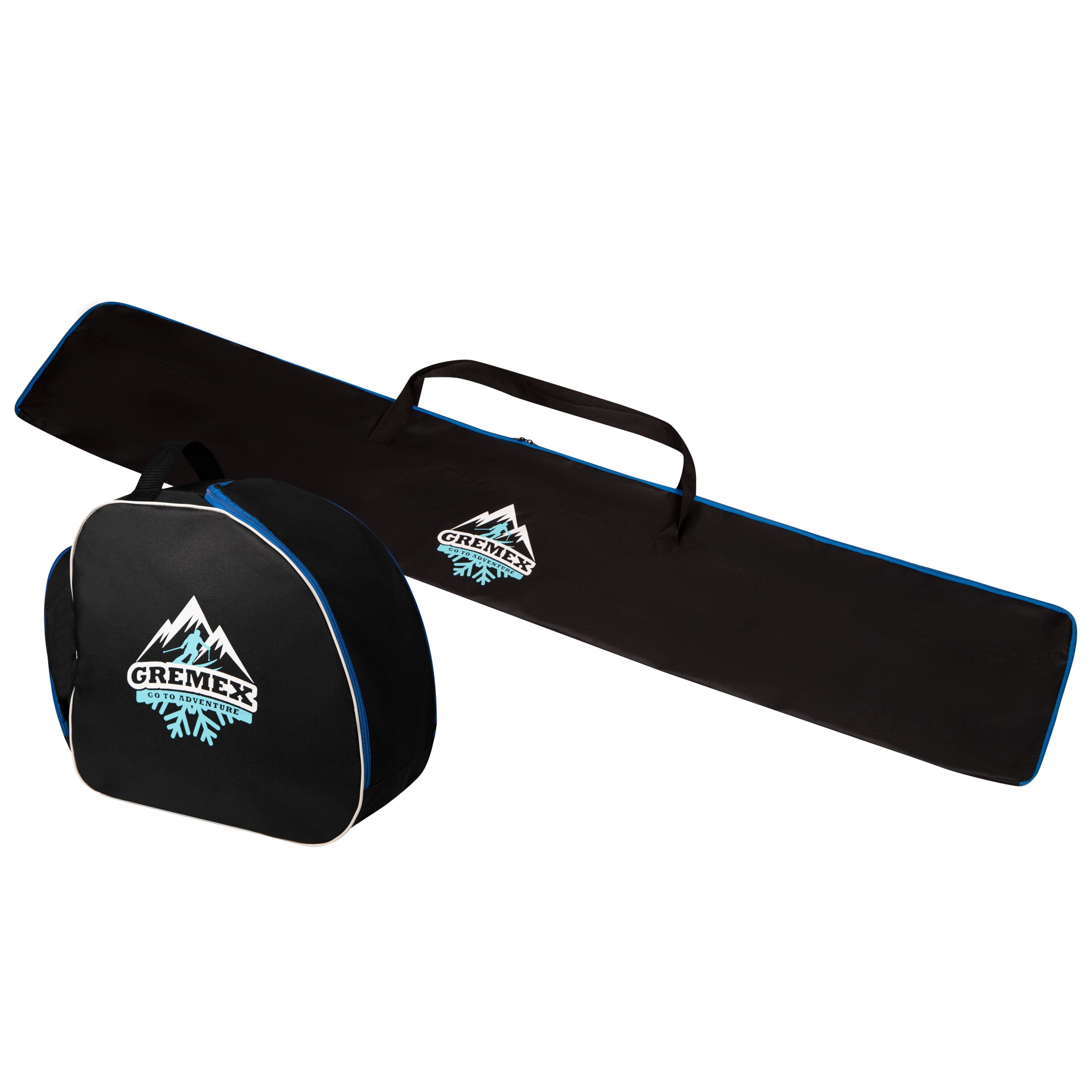 Set borsa per sci e borsa per scarponi da sci - Robusta borsa per sci - Set sacca per sci - Borsa impermeabile per scarponi da sci con casco - Sacca per sci per 1 paio di sci - Accessori da sci