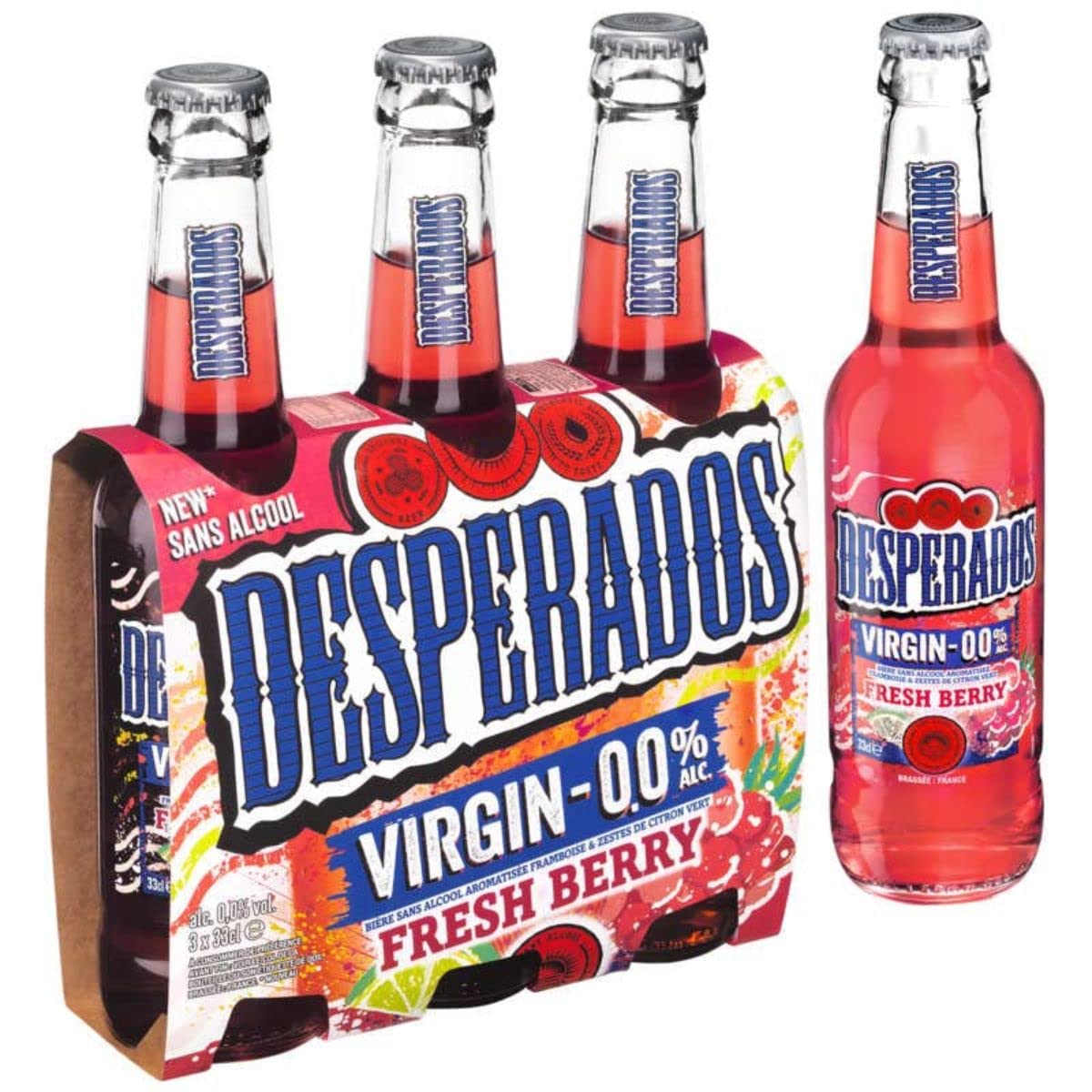 Desperados Alcohol-free beer Fresh Berry 3x33cl : Amazon.com.be