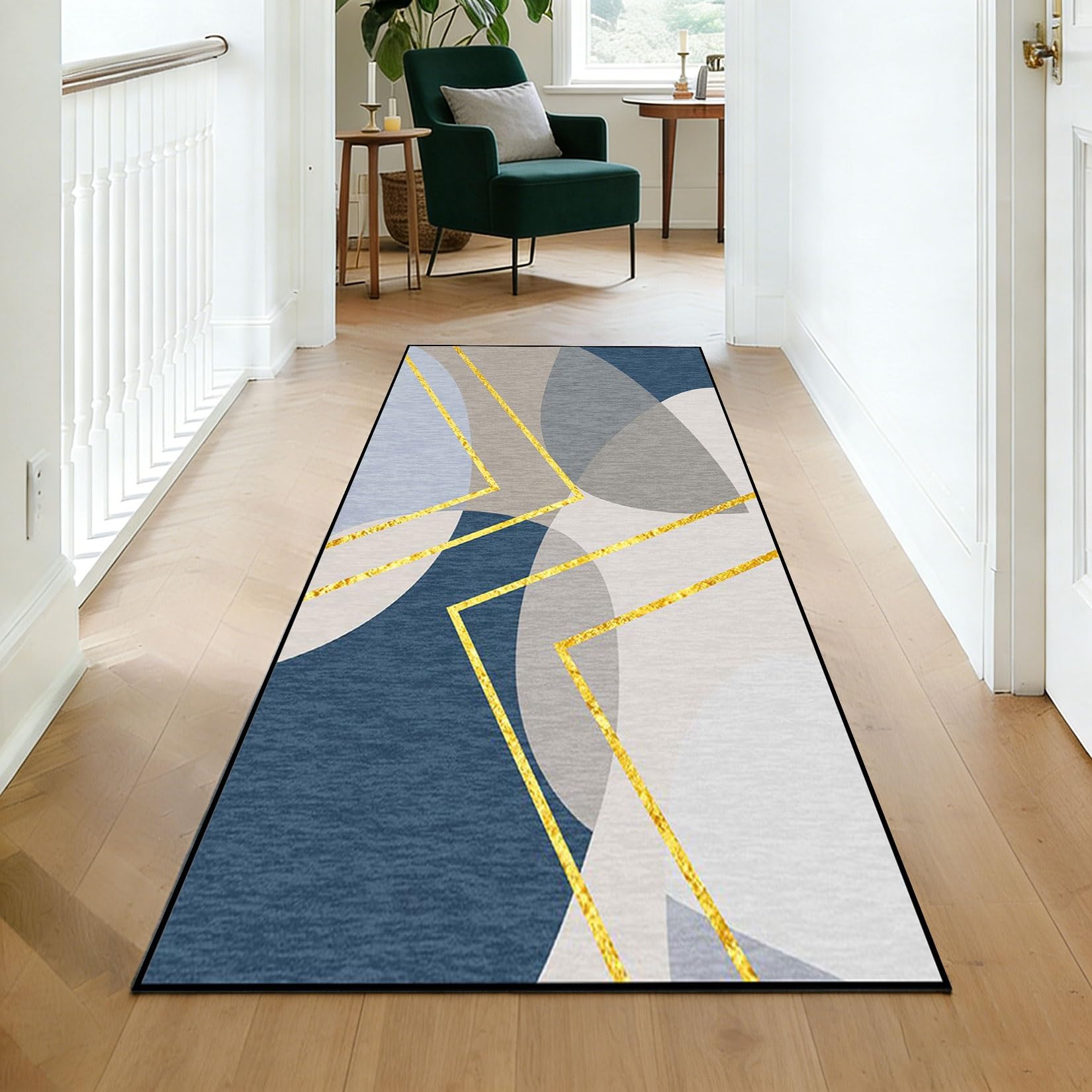 Dywanik Do Przedpokoju 100 x 270 cm Chłonny, Antypoślizgowy Antypoślizgowy Dywan-Chodnik, Wąski Dywan-Chodnik Można Prać W Pralce, Wytrzymały Do Salonu Przedpokoju Łazienki, F