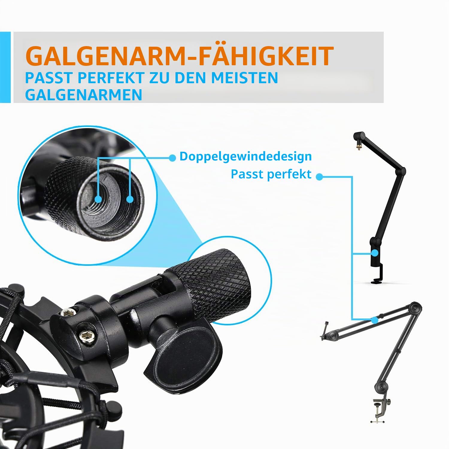 Blue Yeti X Mikrofonspinne, Mikrofon Spinne Reduziert Vibrations und Stoßgeräusche Passender Mikrofonständer für Blue Yeti X Mikrofon von YOUSHARES
