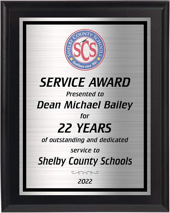 Awards4U Years of Service Award for Work Anniversary - Personalized Plaque Gift for Men or Women - Add Your Logo Custom - 8x10 - Personalize Now!