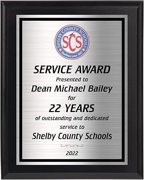 Awards4U Years of Service Award for Work Anniversary - Personalized Plaque Gift for Men or Women - Add Your Logo Custom - 8x10 - Personalize Now!