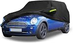 Car Cover Waterproof Custom Fit for Mini Cooper 2DR 2002-2021 All Weather for Automobiles Outdoor Snow Sun Dust UV Protection Full Exterior Cover with Door Zipper