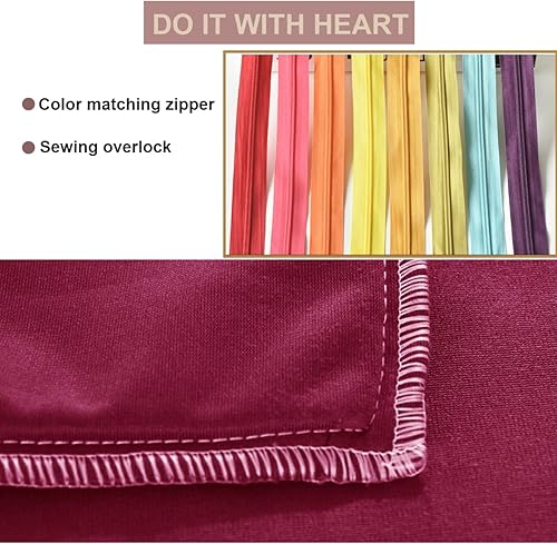 Miniatura 7 de Fundas de almohada cilíndricas para el cuello de 16 x 6 pulgadas con cremallera oculta para decoración del hogar y el cuello, rollo cervical,