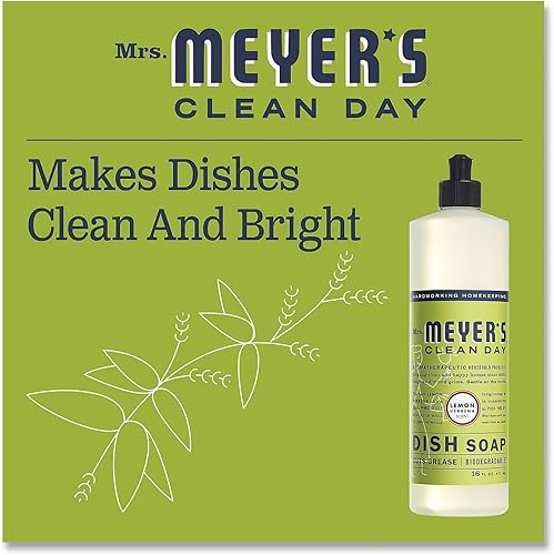 Miniatura 3 de Mrs Meyers Clean Day Jabón líquido para platos verbena de limón botella de 16 onzas