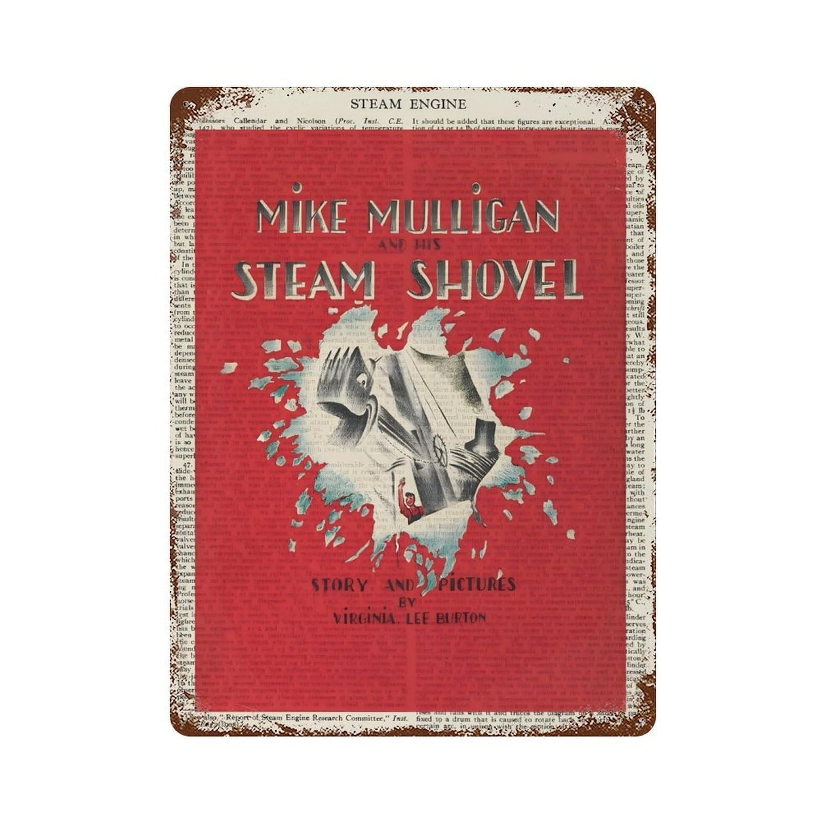 xiaoxiaoshen Mick Mulligan And His Steam Shovel Wall Decor Art Metal Tin Poster Modern Home Decor Art Home Bar Shop Decorations Vintage Sign 40x30cm