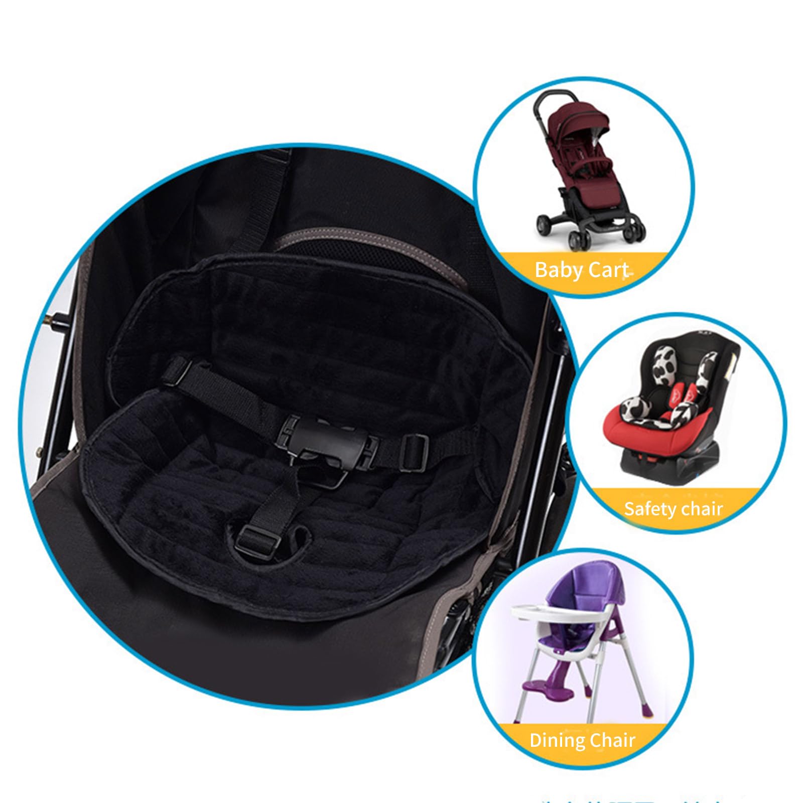 Absorbent Infant Carriage Sit Cushion Easy Protective Sit Mat Pram Cart Insert Pad for Baby Strollers