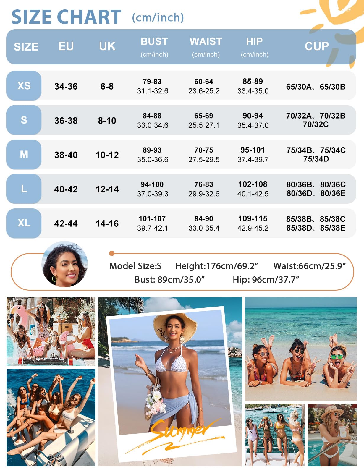 Maillot De Bain Femme 3 Pieces Push Up Rembourré Sexy Halter Triangle Bikini Maillots Trois PièCe Ajustable Swimsuit Sexy Col V Chic Et Elegant avec Jupe