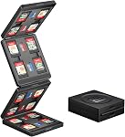 JSAUX Cas de carte de jeu pour Nintendo Switch 2 (2025), Commutateur OLED & Lite, 40-Slot Support de stockage de Shell dur pour 40 Cartouches de jeu & Micro SD Cartes, carte de jeu de voyage compacte Boîte organisatrice - noir