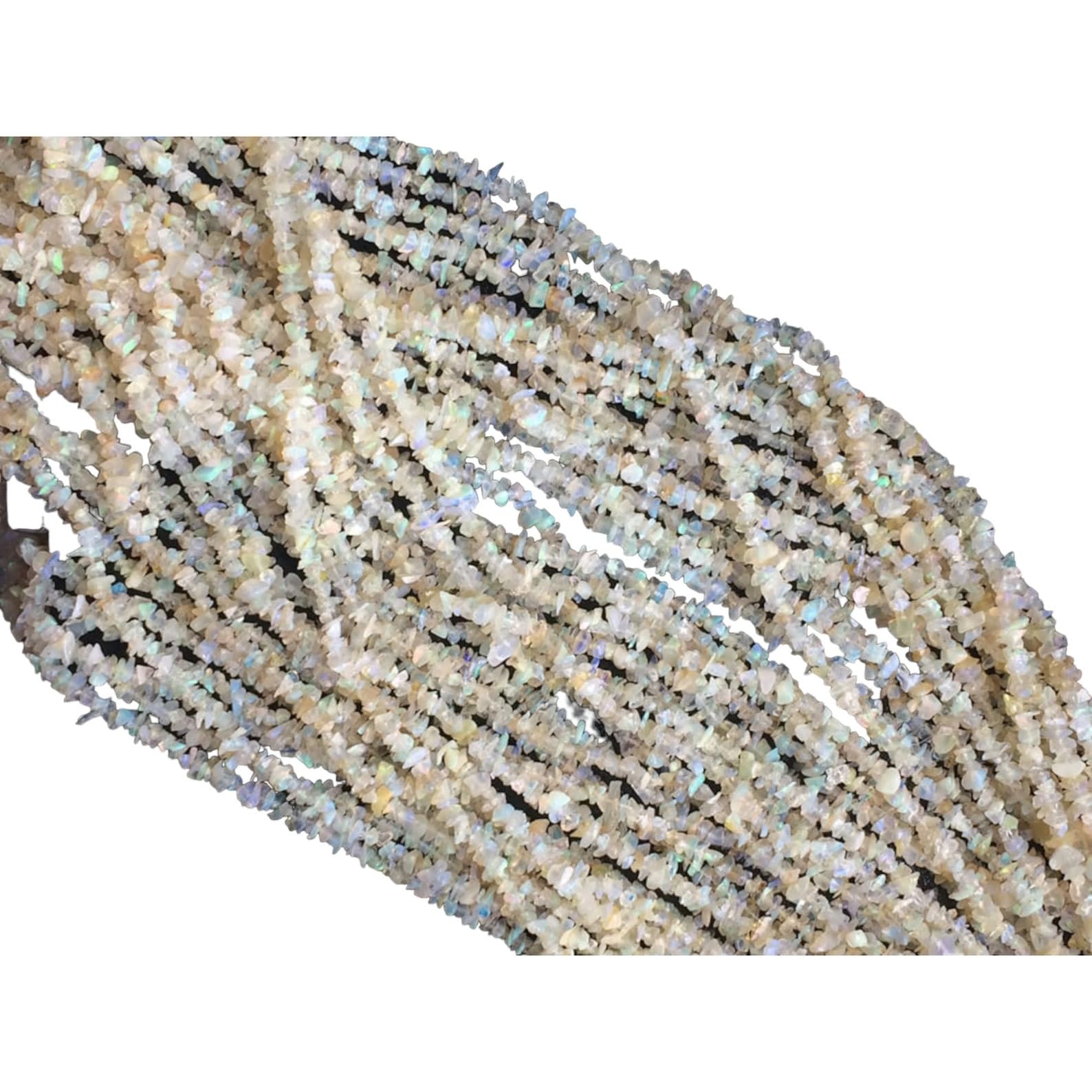 Perles d'opale de feu éthiopiennes naturelles 3-4mm opale pour collier et bijoux NT24