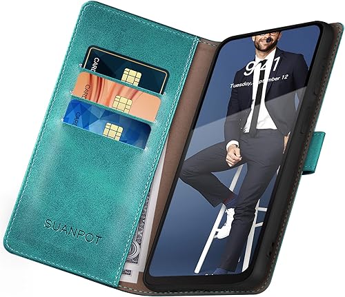 Miniatura 4 de SUANPOT Funda tipo cartera para Motorola Moto Edge 5G UWEdge 2021 con bloqueo RFID, soporte para tarjetas de crédito, funda de piel sintética con
