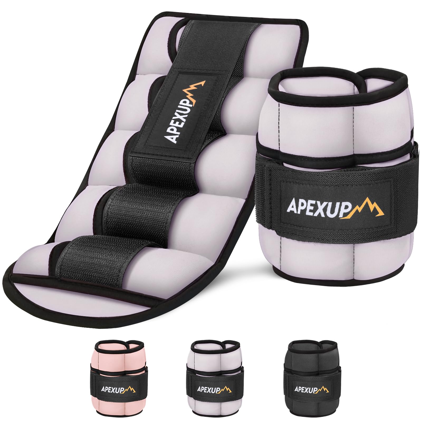 APEXUP Adjustable Ankle Weights for Women and Men, Modularized Leg Weight Straps for Yoga, Walking, Running, Aerobics, Gym, Physical Therapy