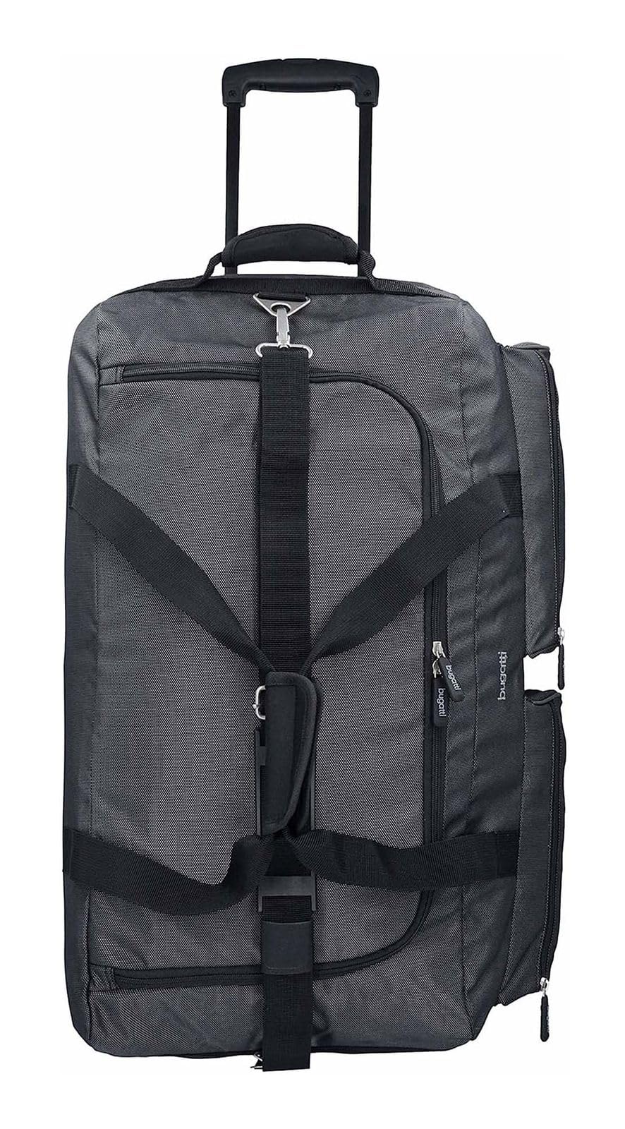 Bugatti Lima Reisetasche auf Rollen für Urlaub, Reisen und Sport, 70 cm, Schwarz