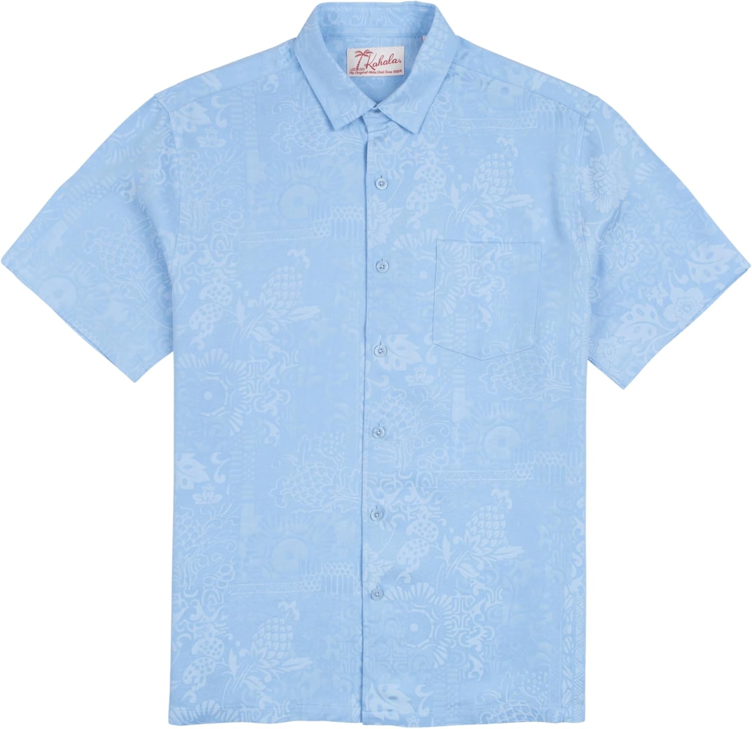 Kahala Men's Short Sleeve Button Up Apana Shirt