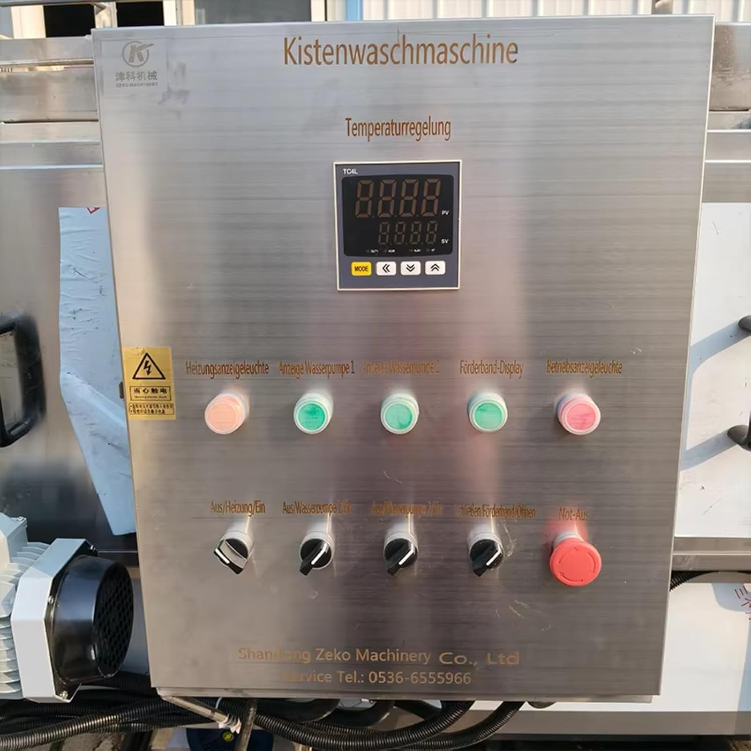 Commercial Crate Washing Machine, 2-4 Stage Adjustable Cleaning System for Supermarket Reusable Plastic Baskets