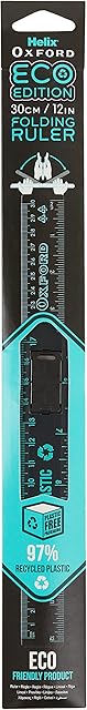 Helix Oxford Eco 30cm Folding Ruler - Blue