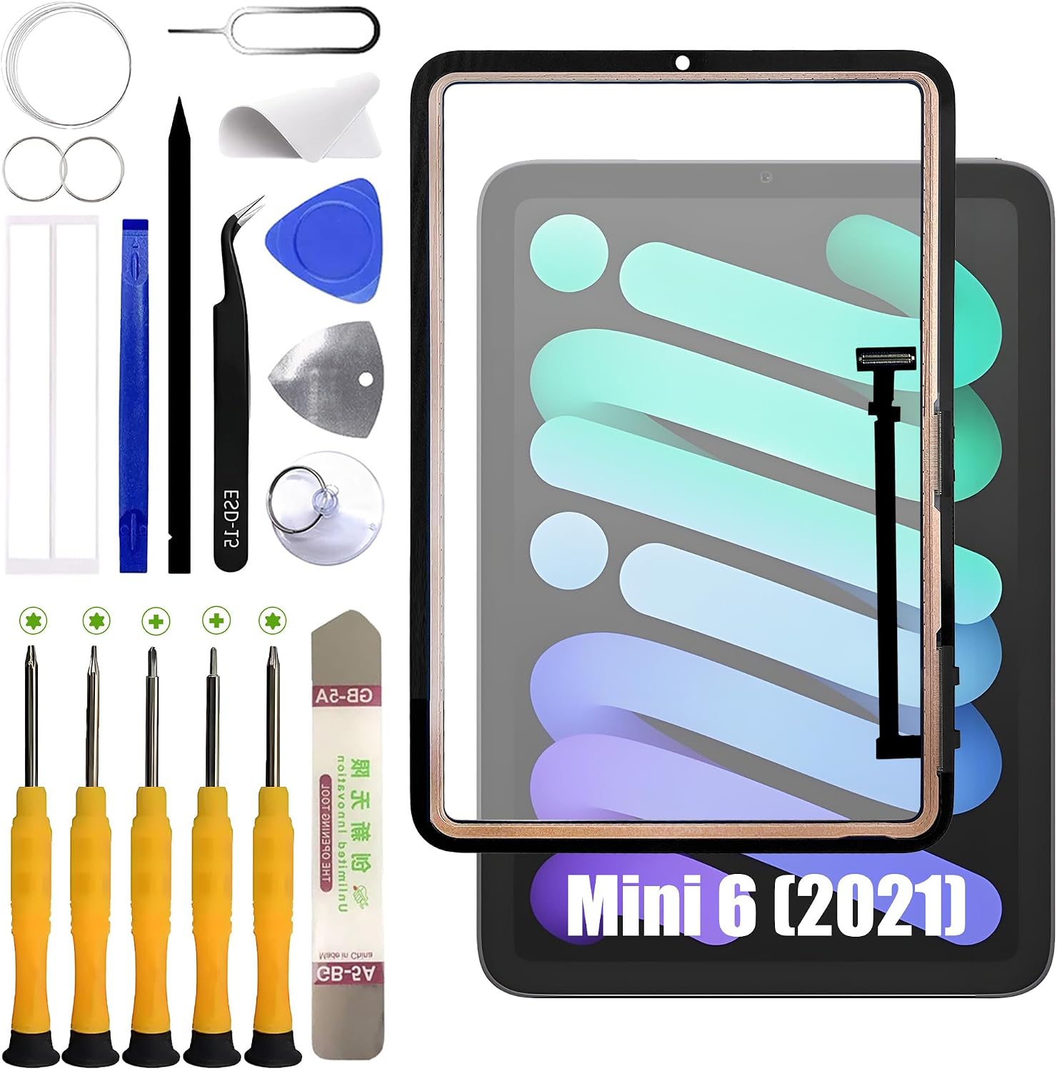 Screen Glass Repair Replacement for I-Pad Mini 6 （2021）+Tool