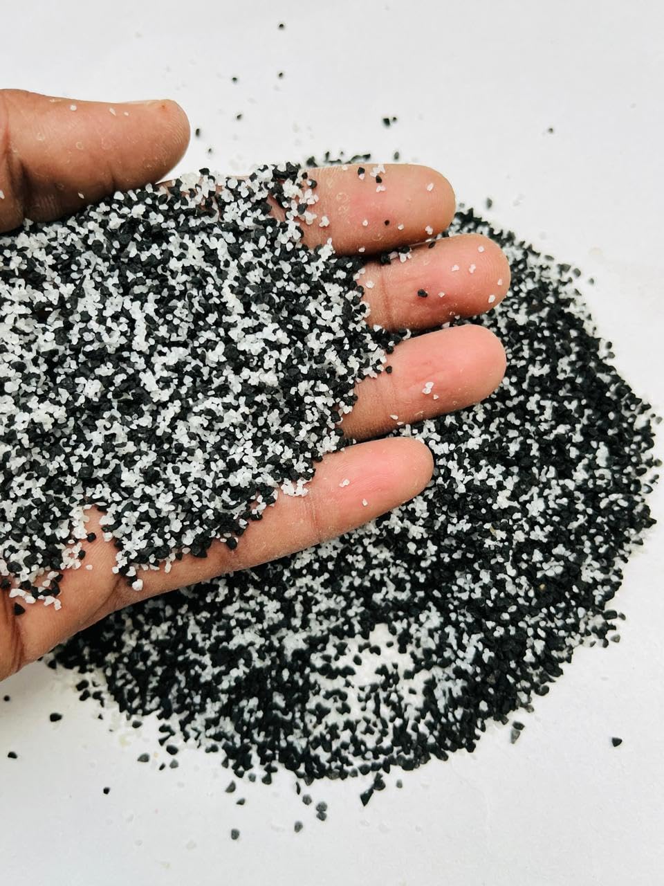 THE GUPTAS Natural Crushed Sand for Specially for Aquarium,Sand Pit,Kids Playing (, Super Black White) (5) (B0D56P69JL) Amazon Price History, Amazon Price Tracker