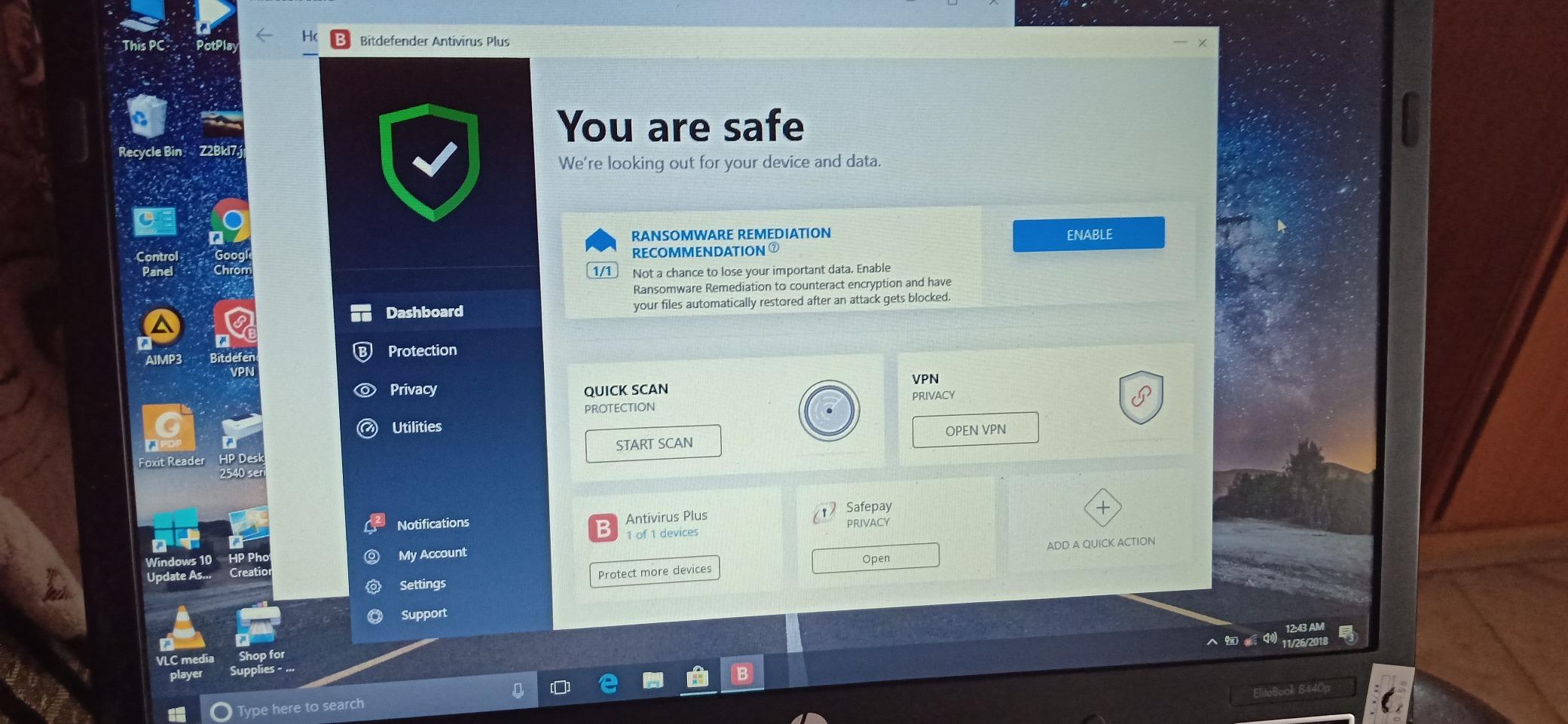 Bitdefender Antivirus Plus Latest Version 1 devices1 year (Voucher