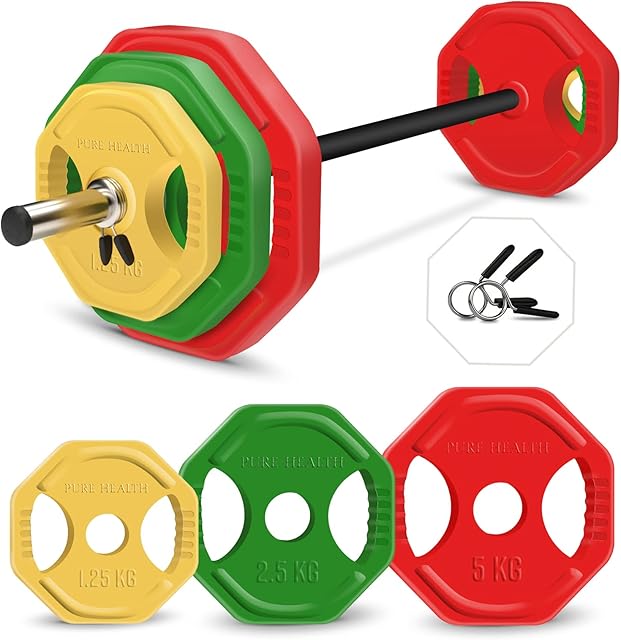 Adjustable 20kg 30kg 40kg Barbell Weights Set - Ideal Studio Pump Weights - Barbell Set for Home Exercise - Barbell & Weights - Strength Training Equipment Commercial